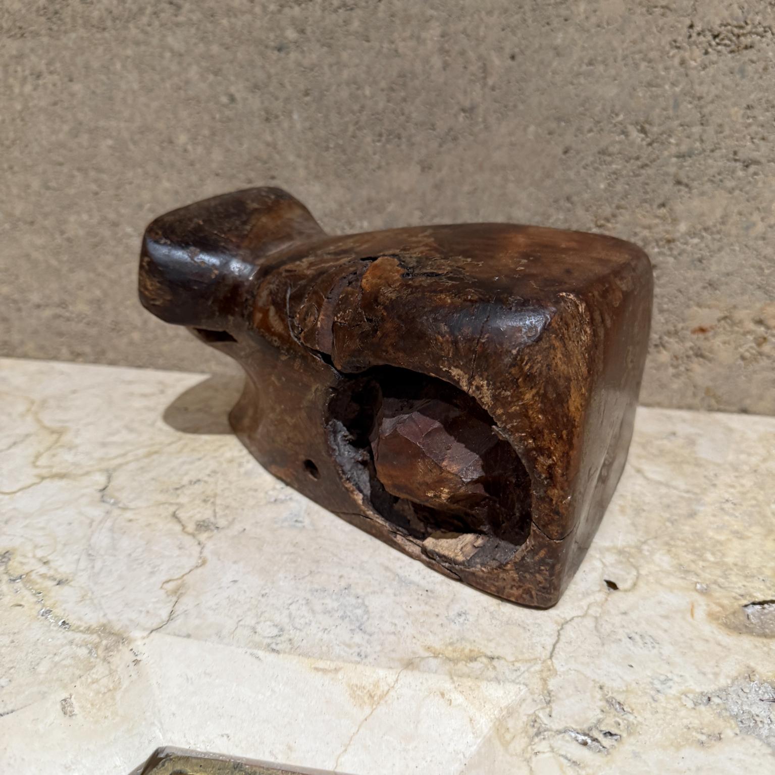 20th Century Hand Carved Exotic Wood Abstract Animal Sculpture For Sale