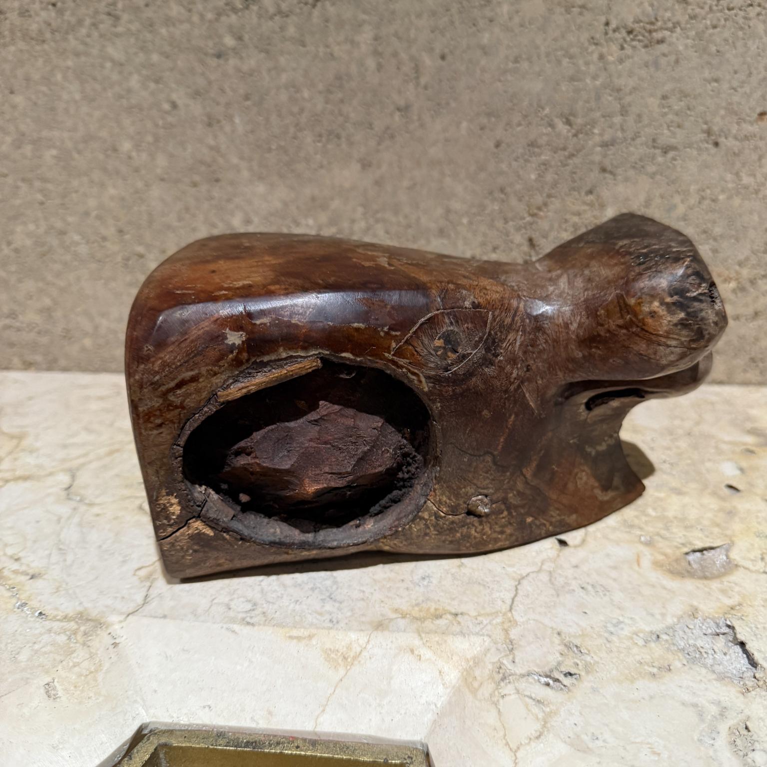 Hand Carved Exotic Wood Abstract Animal Sculpture For Sale 2