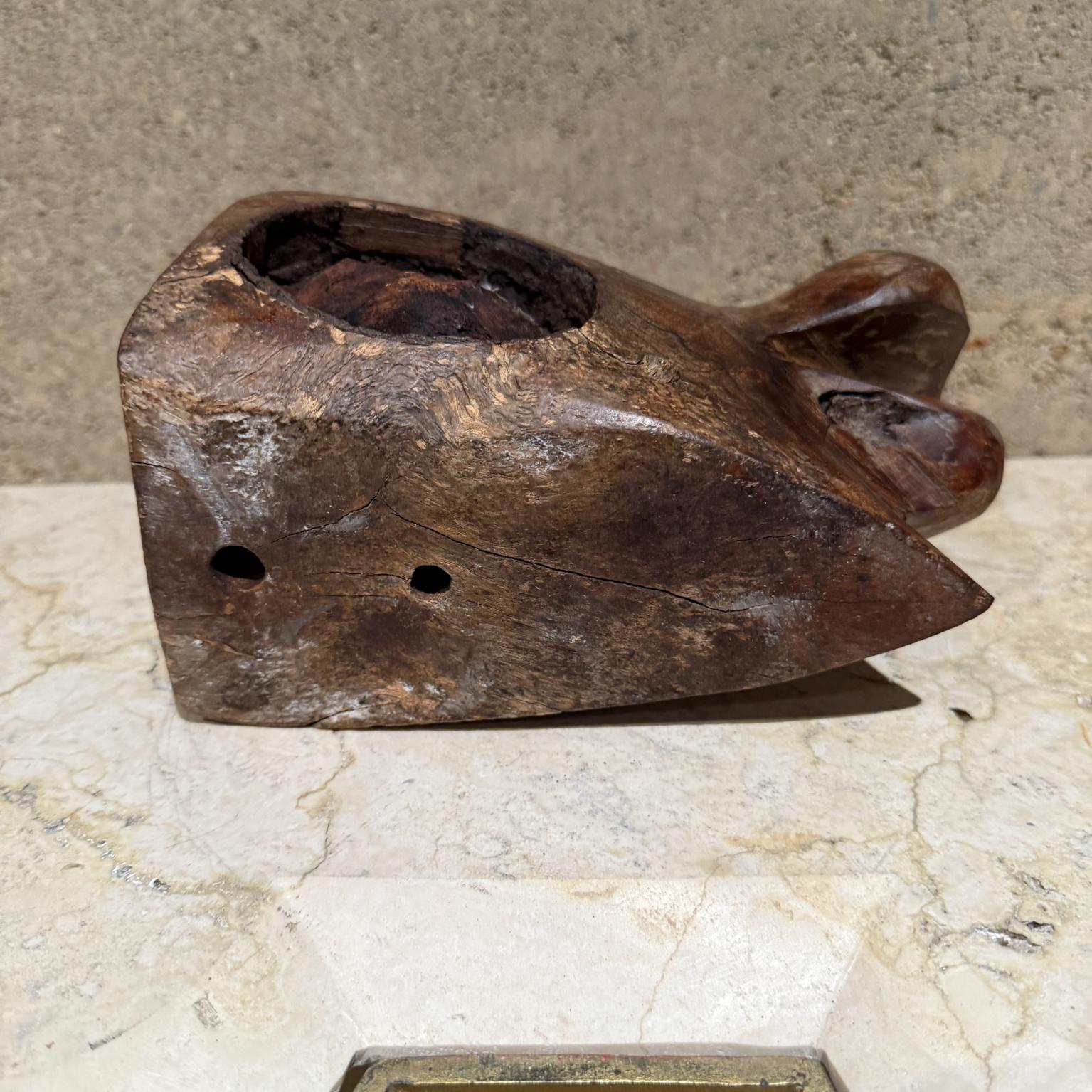 Hand Carved Exotic Wood Abstract Animal Sculpture For Sale 4