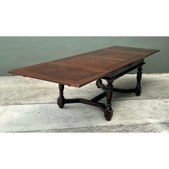 Vintage Hand Carved Extendable Dining Table