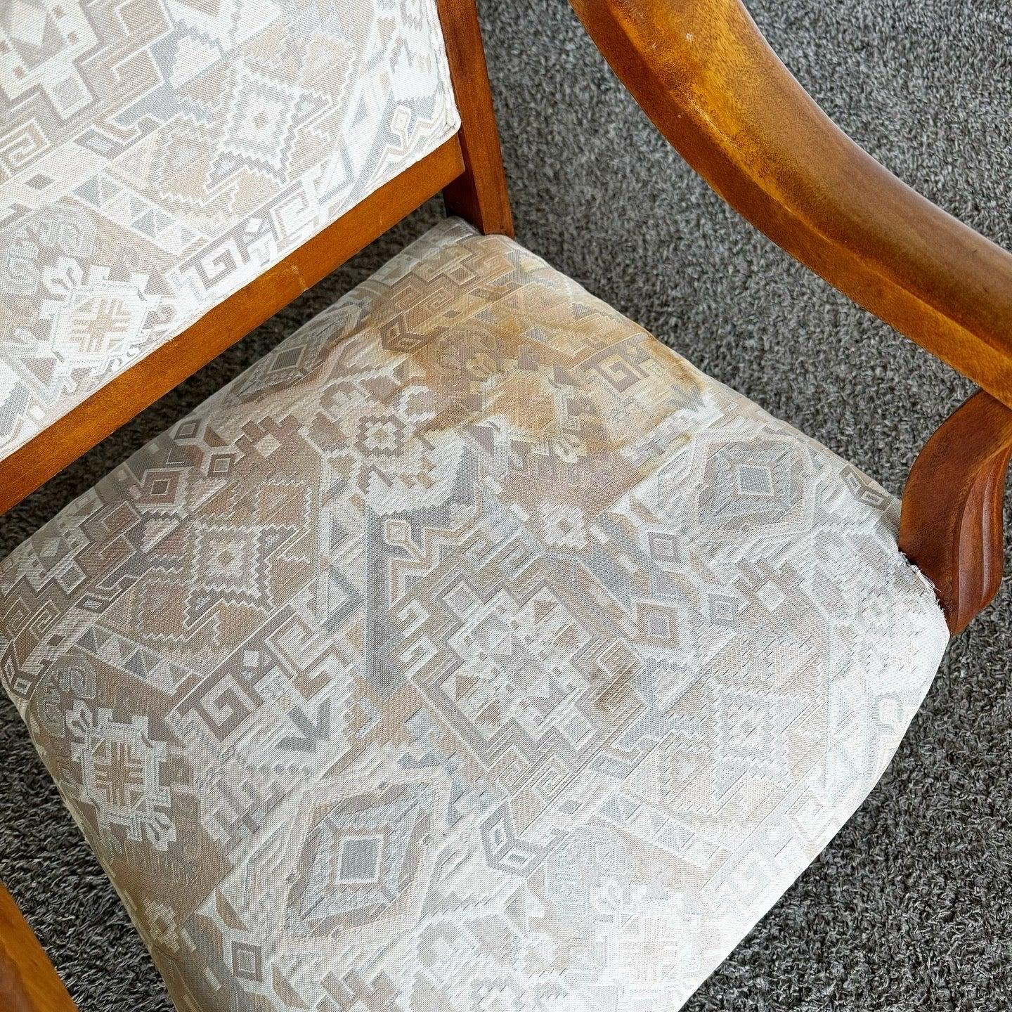 Vintage Hand Carved Face and Clawfoot Dining Chair For Sale 3