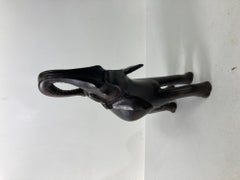 Vintage Hand Carved Hard-Wood Elephant Sculpture