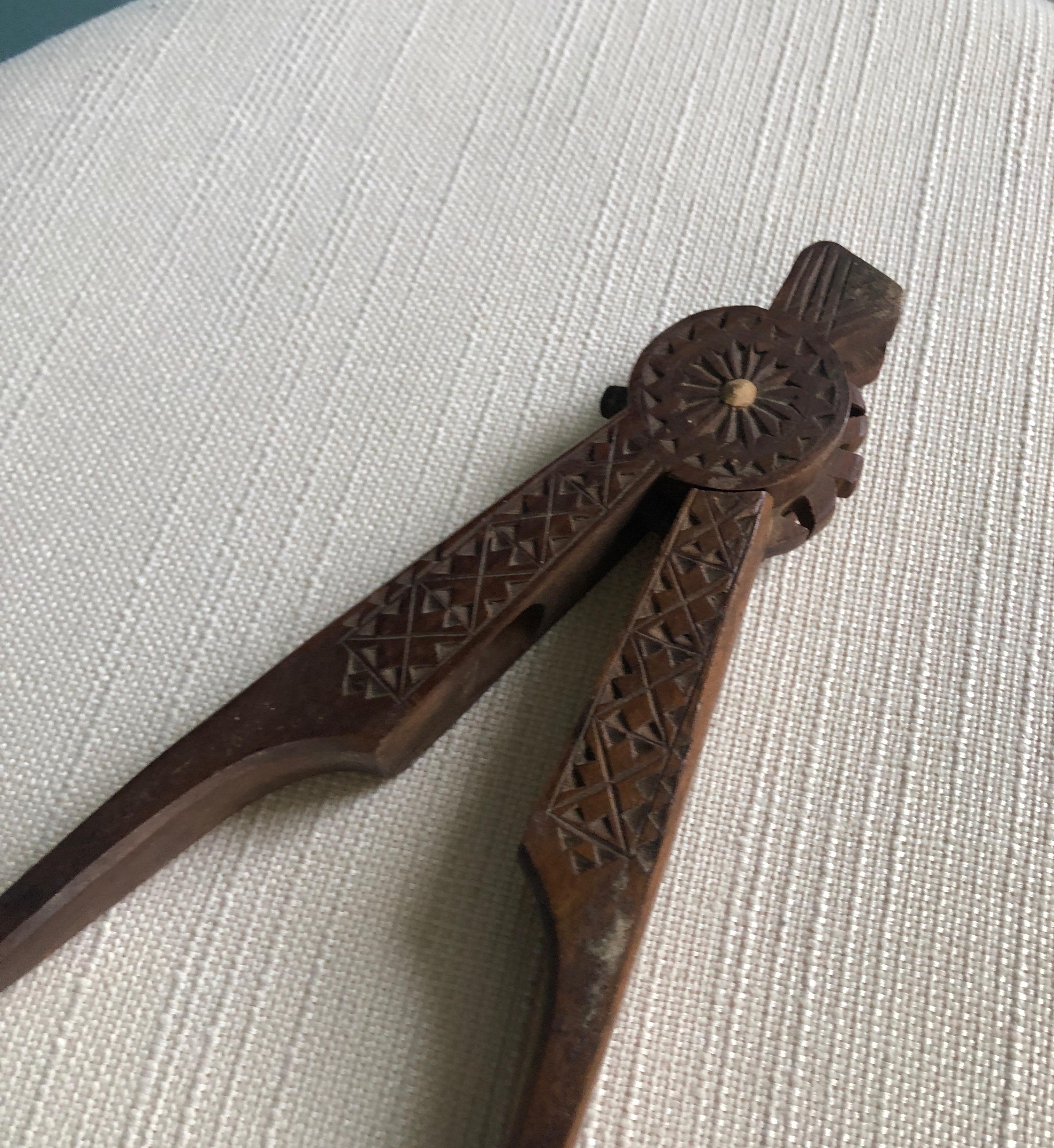 Hand-Crafted Vintage Hand Carved Indian Wood Nutcracker