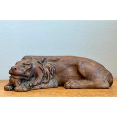 Vintage Hand geschnitzt Löwe