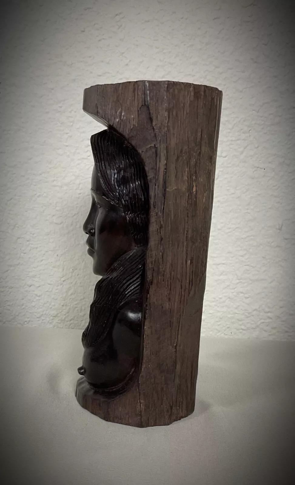 Vintage Hand-Carved Malagasy Ebony Wood Sculpture – Nude Female Figure - 2Y416 2