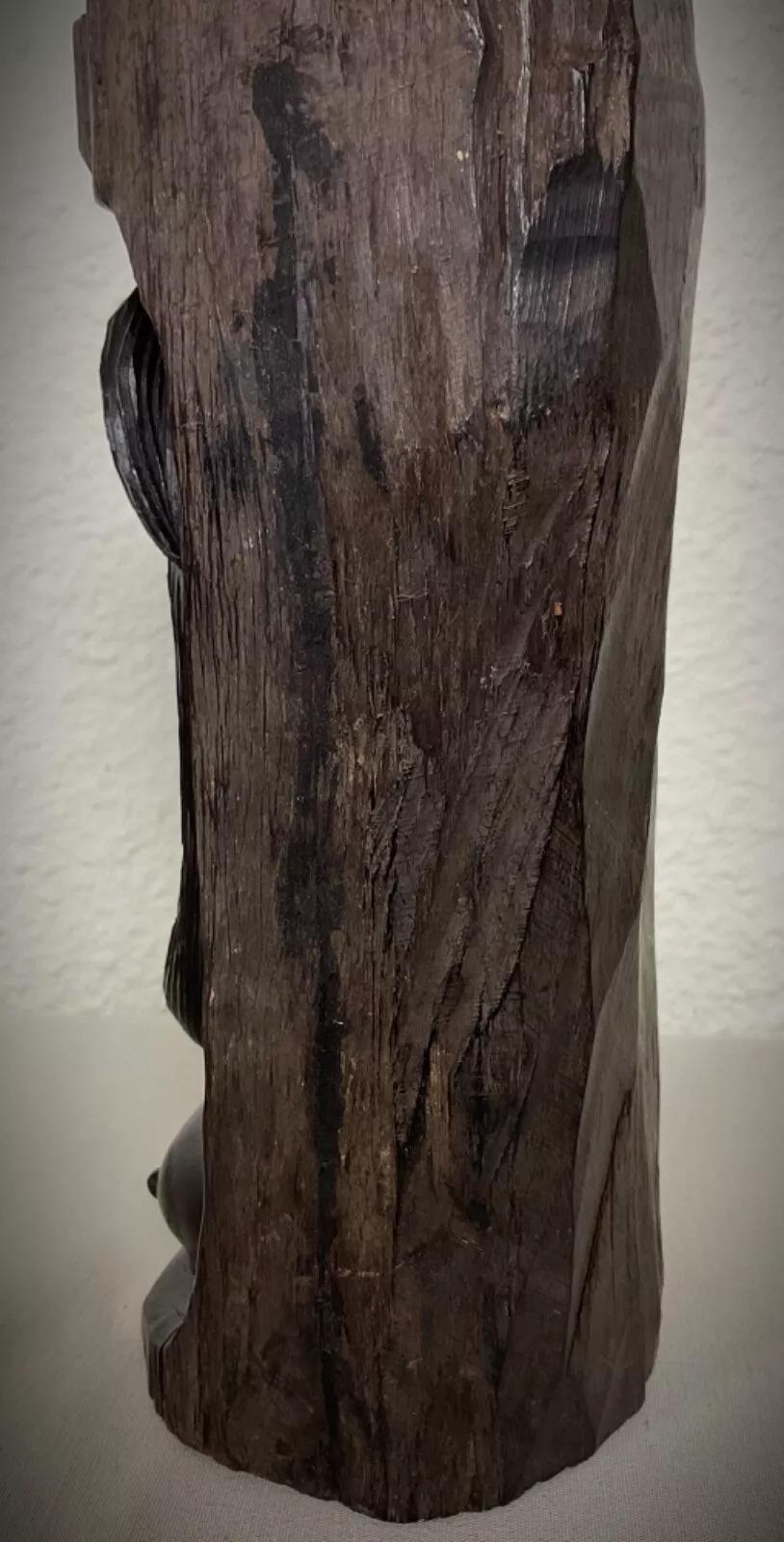 Vintage Hand geschnitzt Madagaskar Ebenholz Wood Sculpture - Nude Female Figure - 2Y417 im Angebot 4