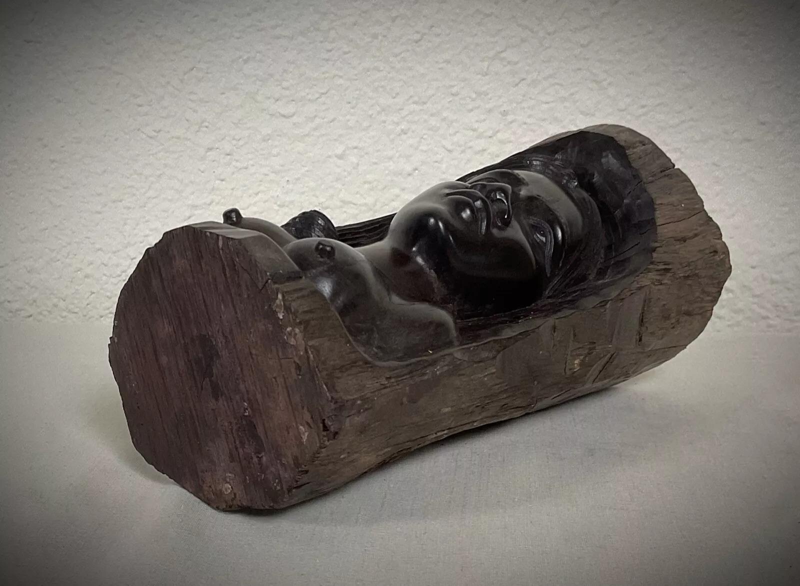 Vintage Hand-Carved Malagasy Ebony Wood Sculpture – Nude Female Figure - 2Y419 For Sale 2