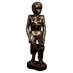 Escultura vintage de palisandro malgache tallada a mano - Años 50 - 34,5 cm - 2Y407