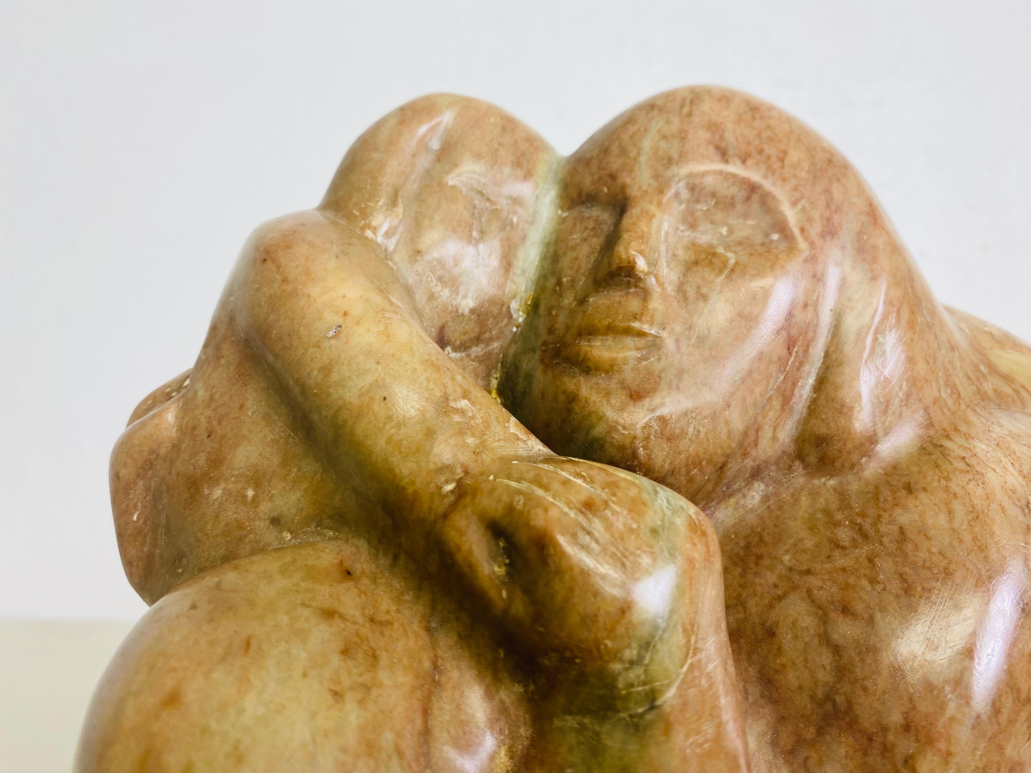 Late 20th Century Vintage Hand carved marble figurative sculpture Irene koldorf For Sale