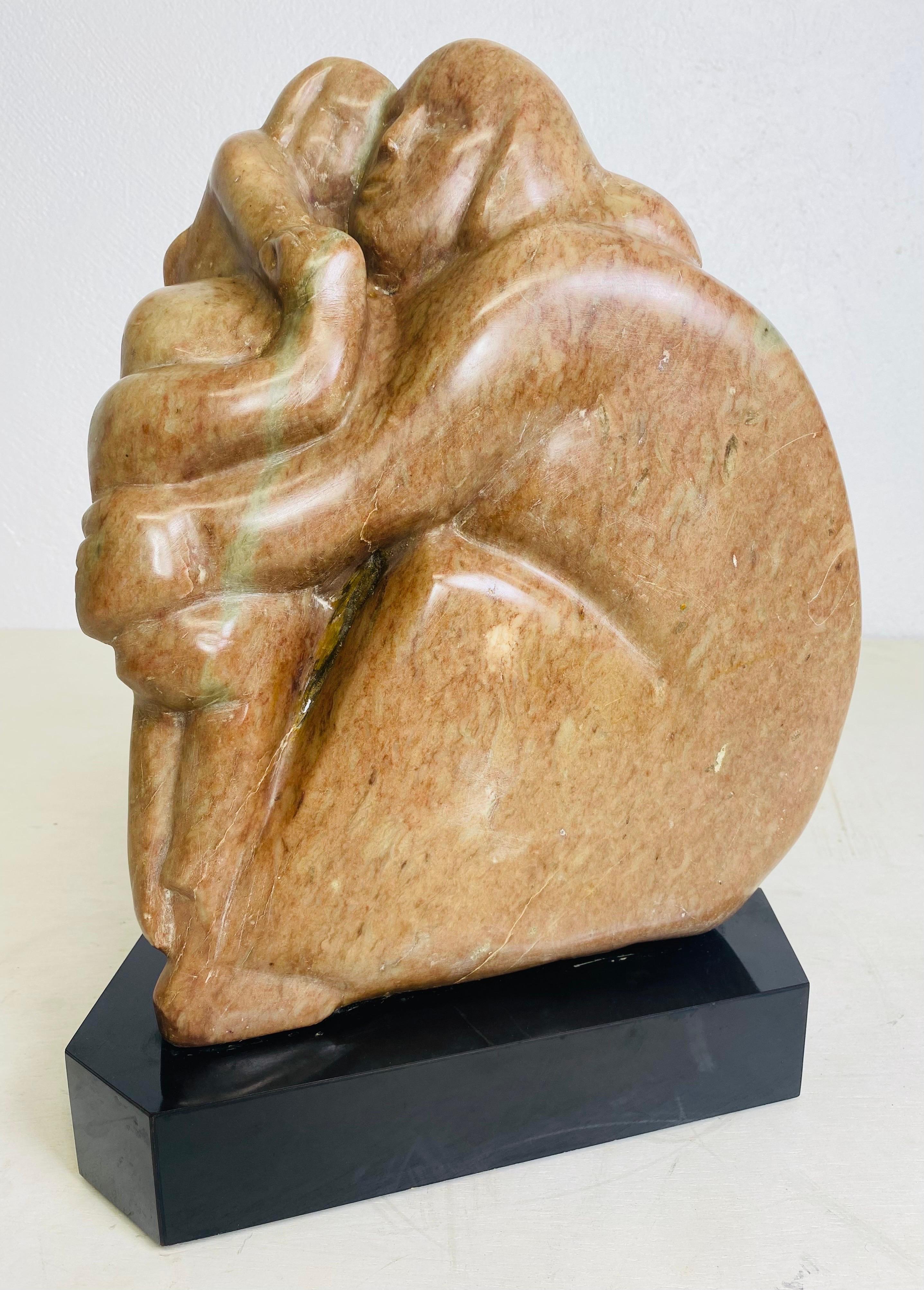 Vintage Hand carved marble figurative sculpture Irene koldorf For Sale 1