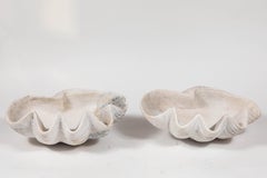 Vintage Hand Carved Marble ‘Giant’ Clam Shell Bowl