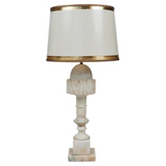 Vintage Hand Carved Marble Table Lamp