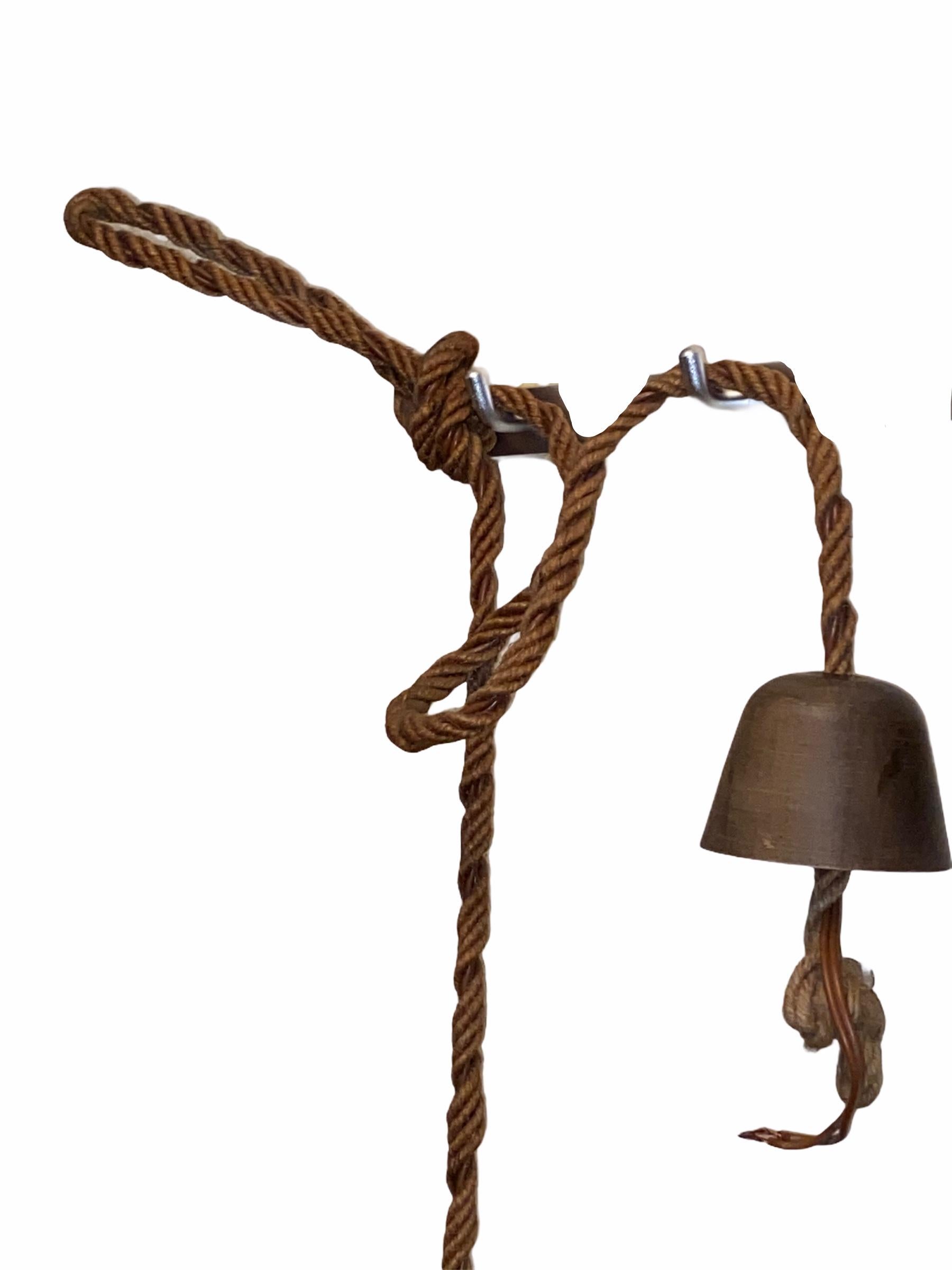 20th Century Vintage Hand Carved Mountain Climber or Mountaineer Pendant Light with Lantern
