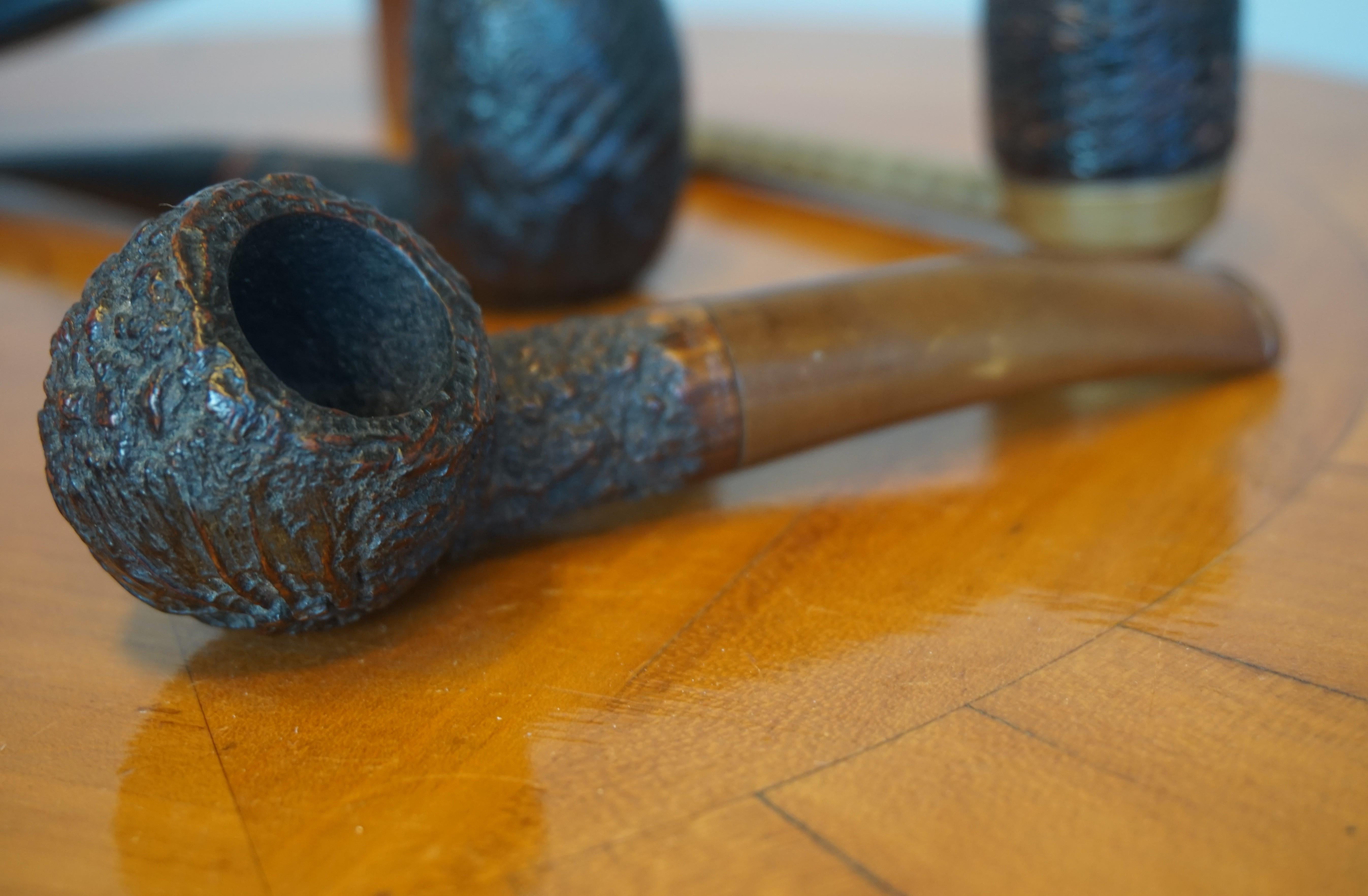 Handgeschnitzte Vintage-Pfeifenkollektion Devil & Arab Skulpturen und weitere seltene Pfeifen 8