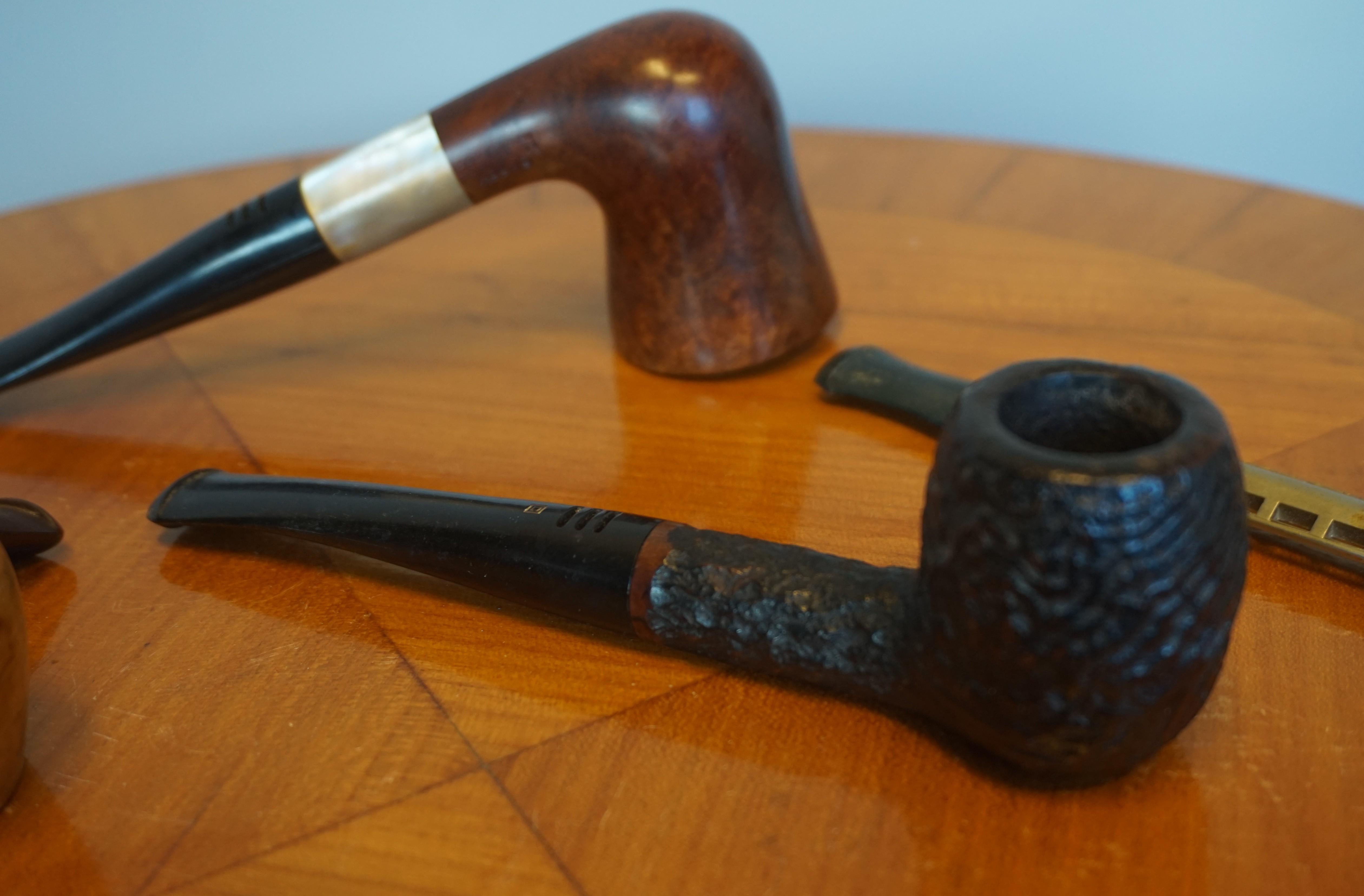 Vintage Hand Carved Pipe Collection Devil & Arab Sculptures and More Rare Pipes For Sale 8