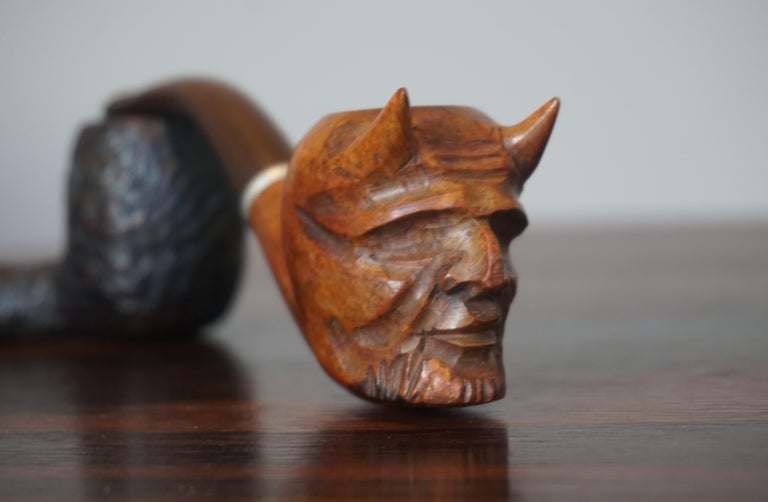 Vintage Hand Carved Pipe Collection Devil and Arab Sculptures and More ...