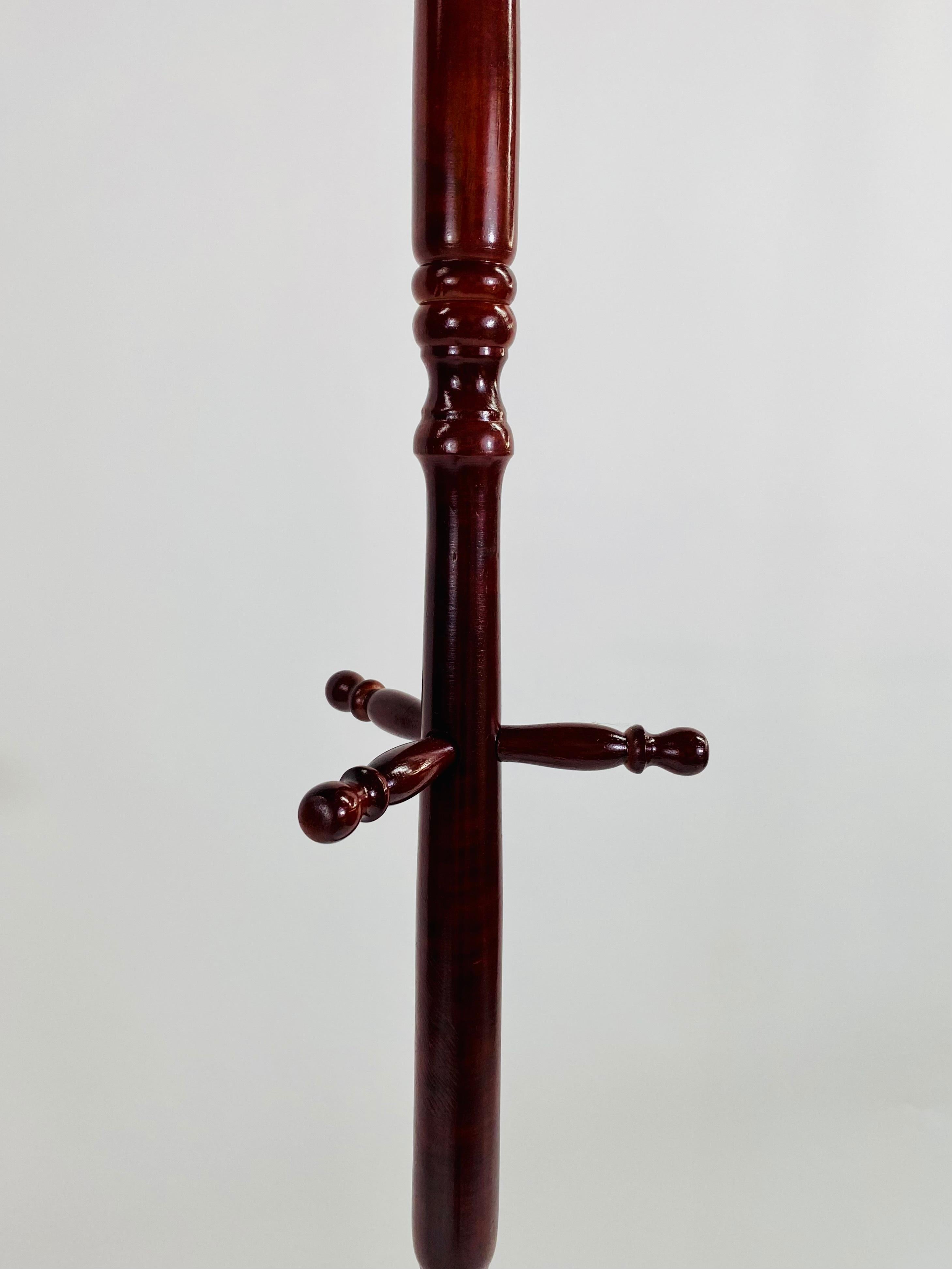 American Classical Vintage Hand-Carved Rosewood Coat Rack or Stand For Sale