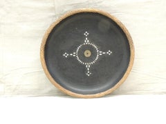 Vintage Hand Carved Round Moroccan Decorative Tray