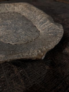Vintage Hand Carved Stone Plate