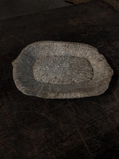 Retro Hand Carved Stone Plate 
