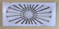 Vintage Hand Carved Sun Burst Architectural Wood Wall Hanging