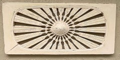 Vintage Hand Carved Sun Burst Architectural Wood Wall Hanging