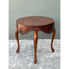 Vintage Hand Carved Swag Side Table