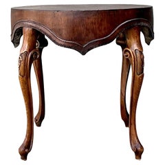 Vintage Hand Carved Swag Side Table