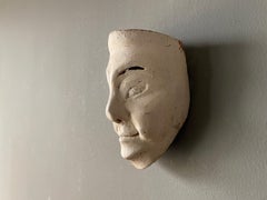 Vintage Hand Carved Tibetan Style Wood Tribal Mask