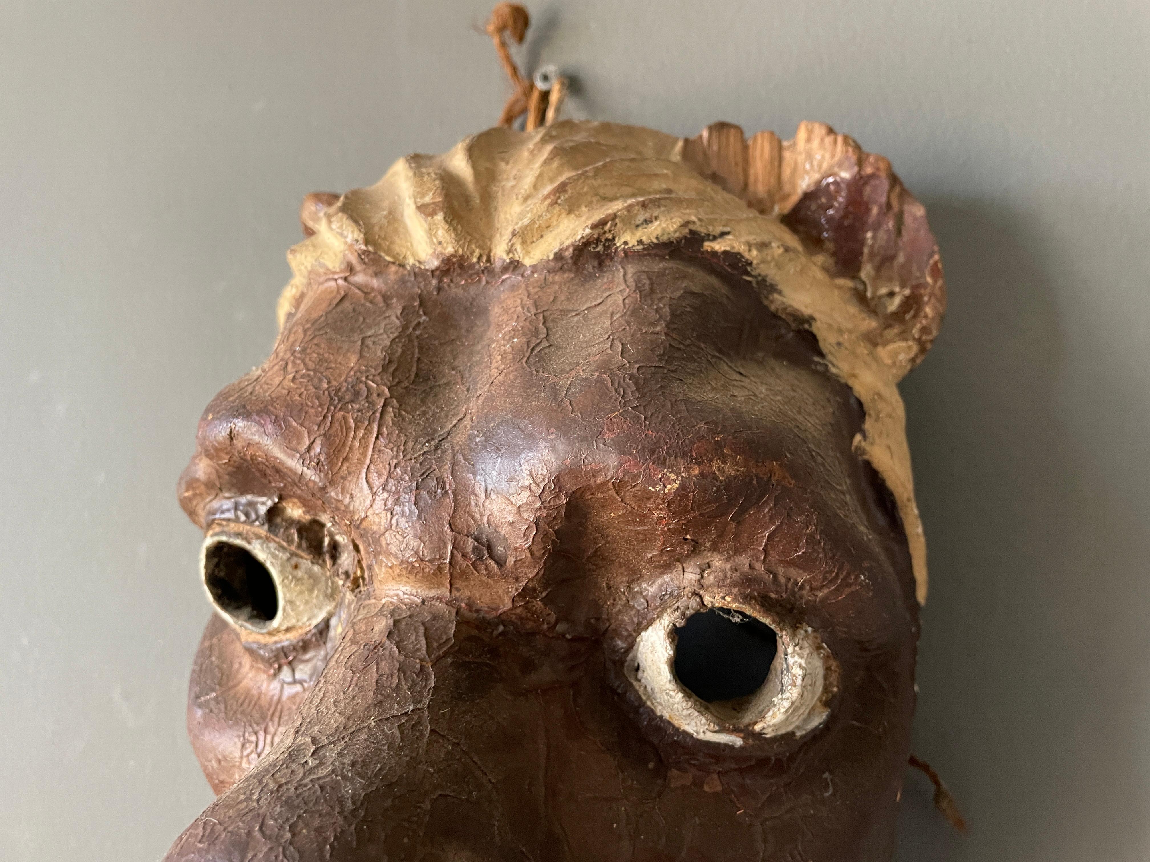 19th Century Vintage Hand Carved Tribal Mask