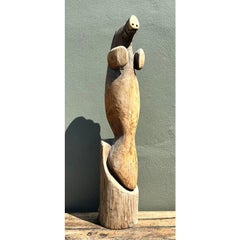 Vintage Hand Carved Walrus Statue