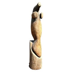 Vintage Hand Carved Walrus Statue