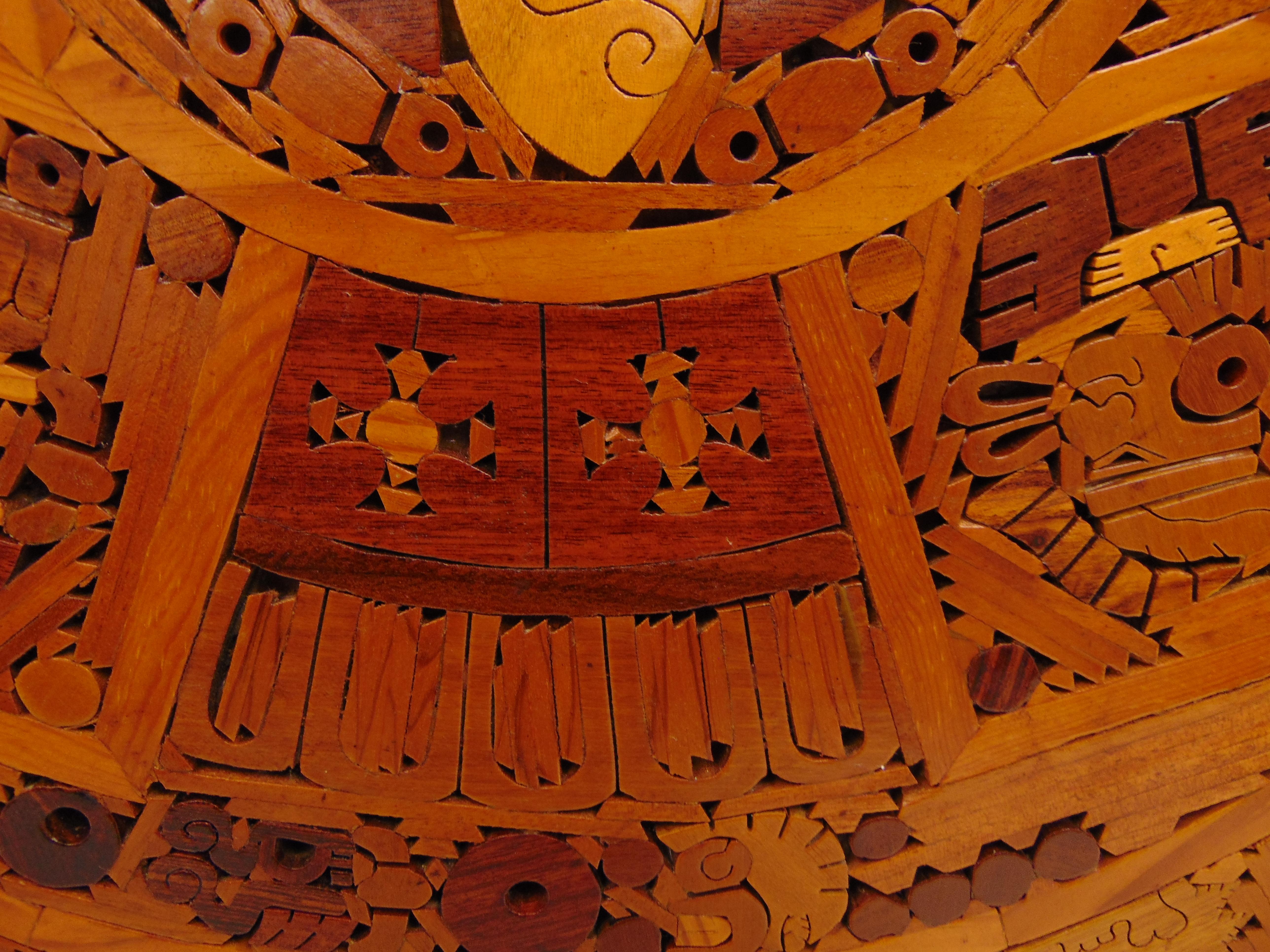 aztec wood carving