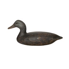 Vintage Hand Carved Wood Duck Decoy, Dempsey Tuckerton, NJ