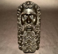 Vintage hand Carved Wood Mexican Barbón Dance Mask