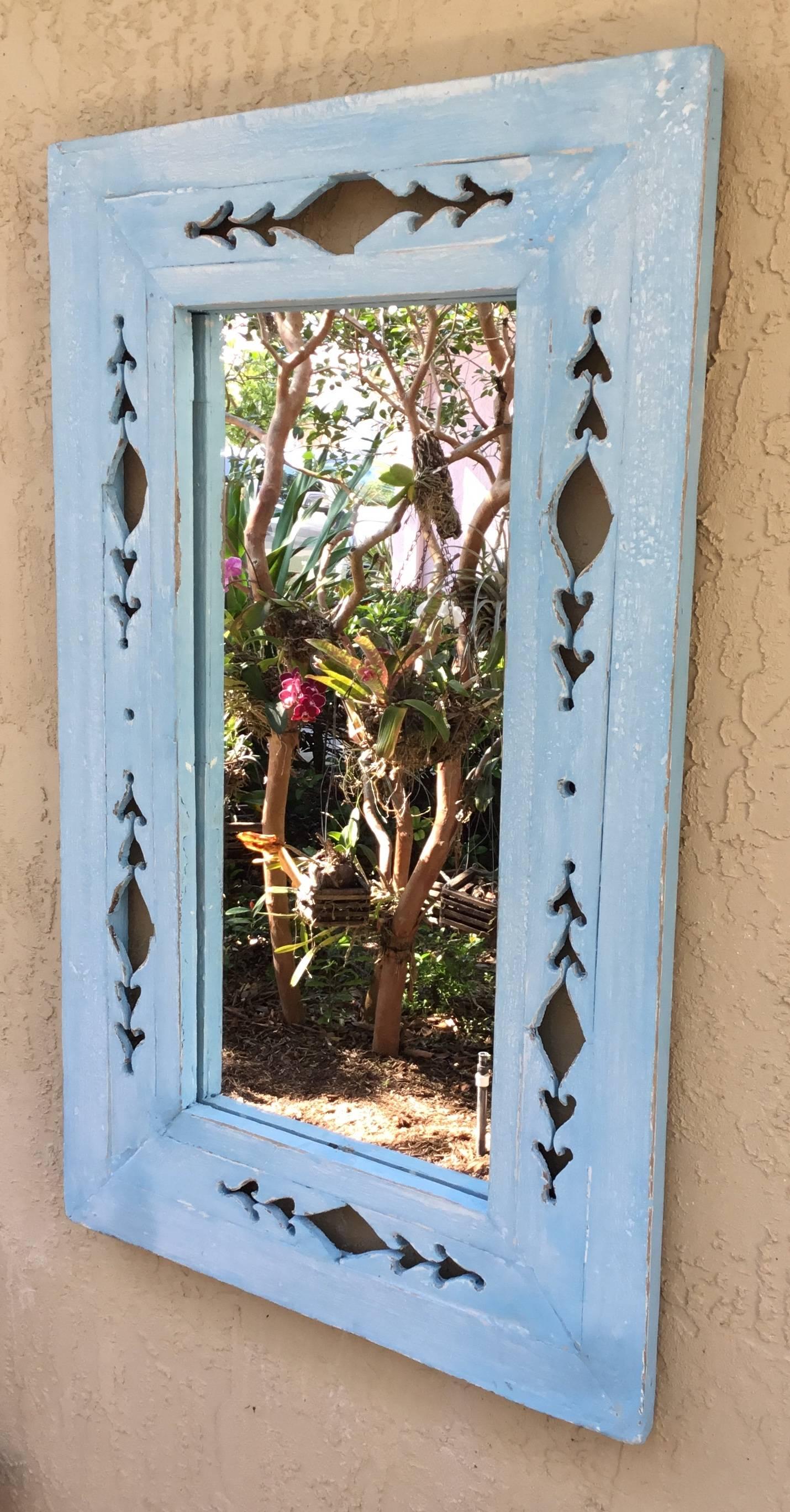 hand carved wood mirrors