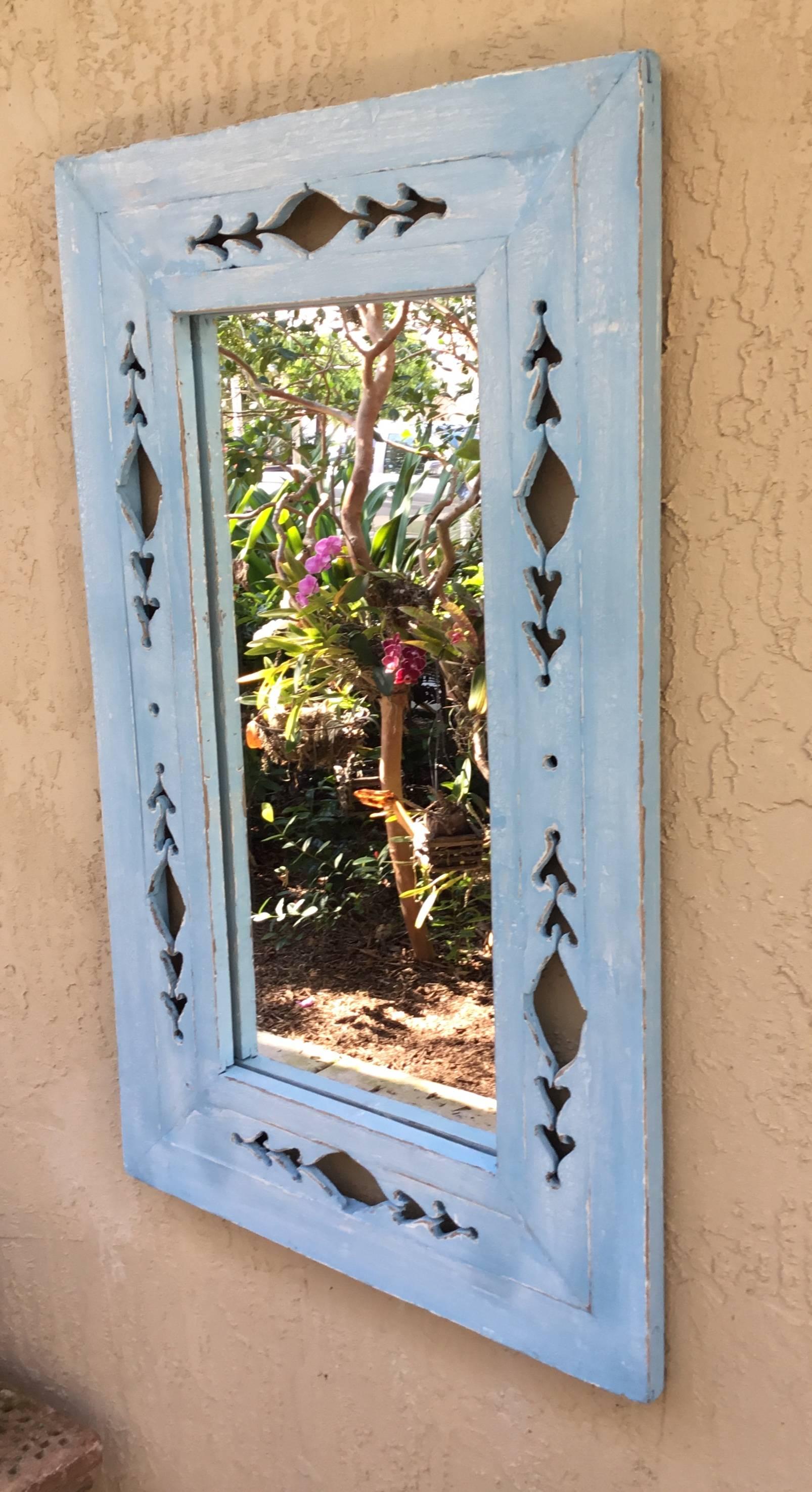 20th Century Vintage Hand-Carved Wood Mirror