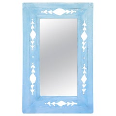 Vintage Hand-Carved Wood Mirror
