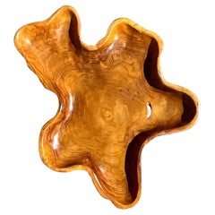 Vintage Hand Carved Wooden Amoeba Tray