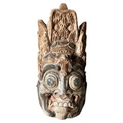 Vintage Hand Carved Wooden Balinese Mask