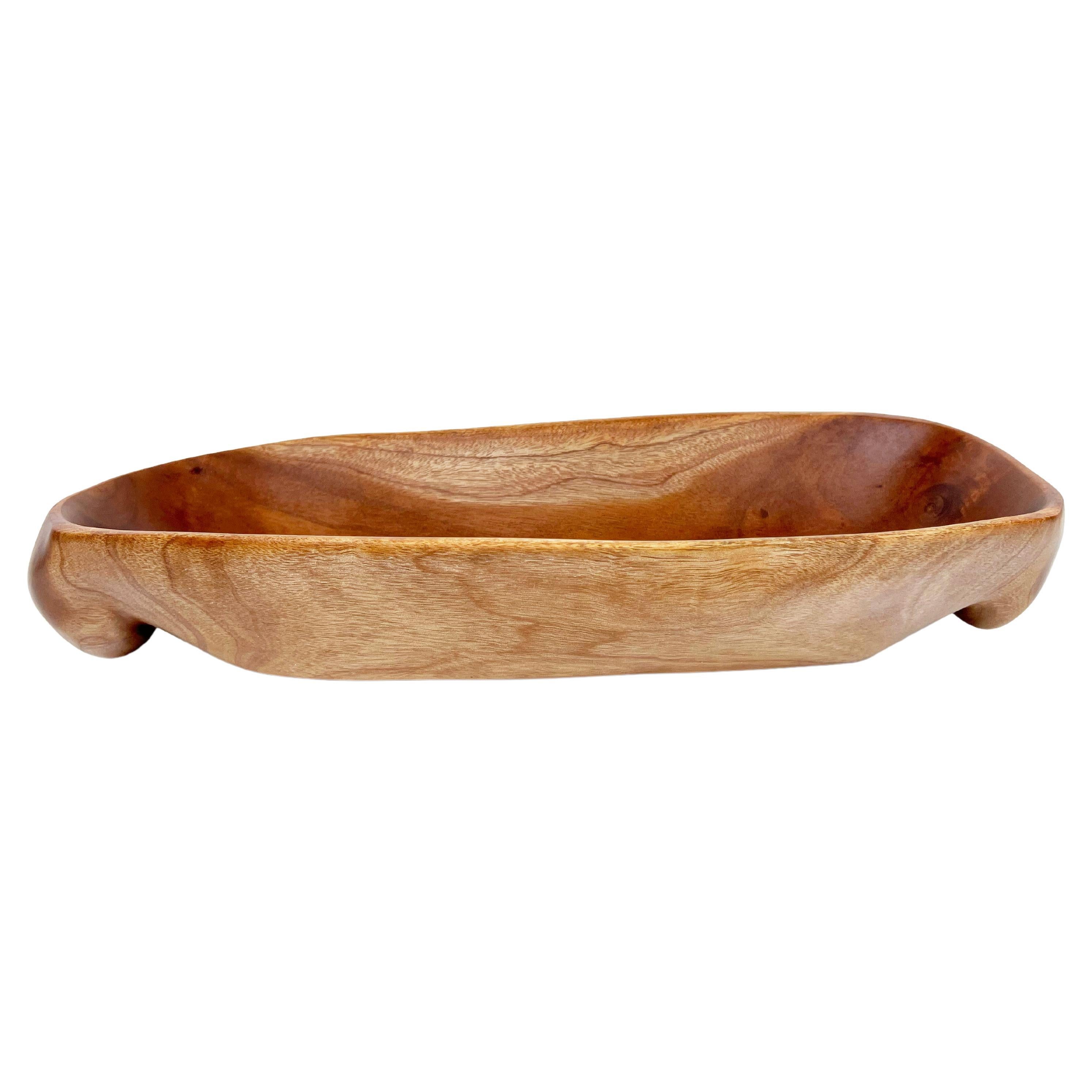 Vintage Hand Carved Wooden Freeform Bowl