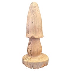 Vintage Hand carved Wooden Mushroom