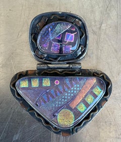 Vintage Hand Crafted 925 Dichoric Glass Pendant