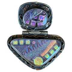 Vintage Hand Crafted 925 Dichoric Glass Pendant