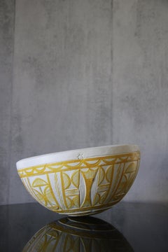 Vintage Hand-Crafted African Tribal Geometric Calabash Gourd Bowl #1