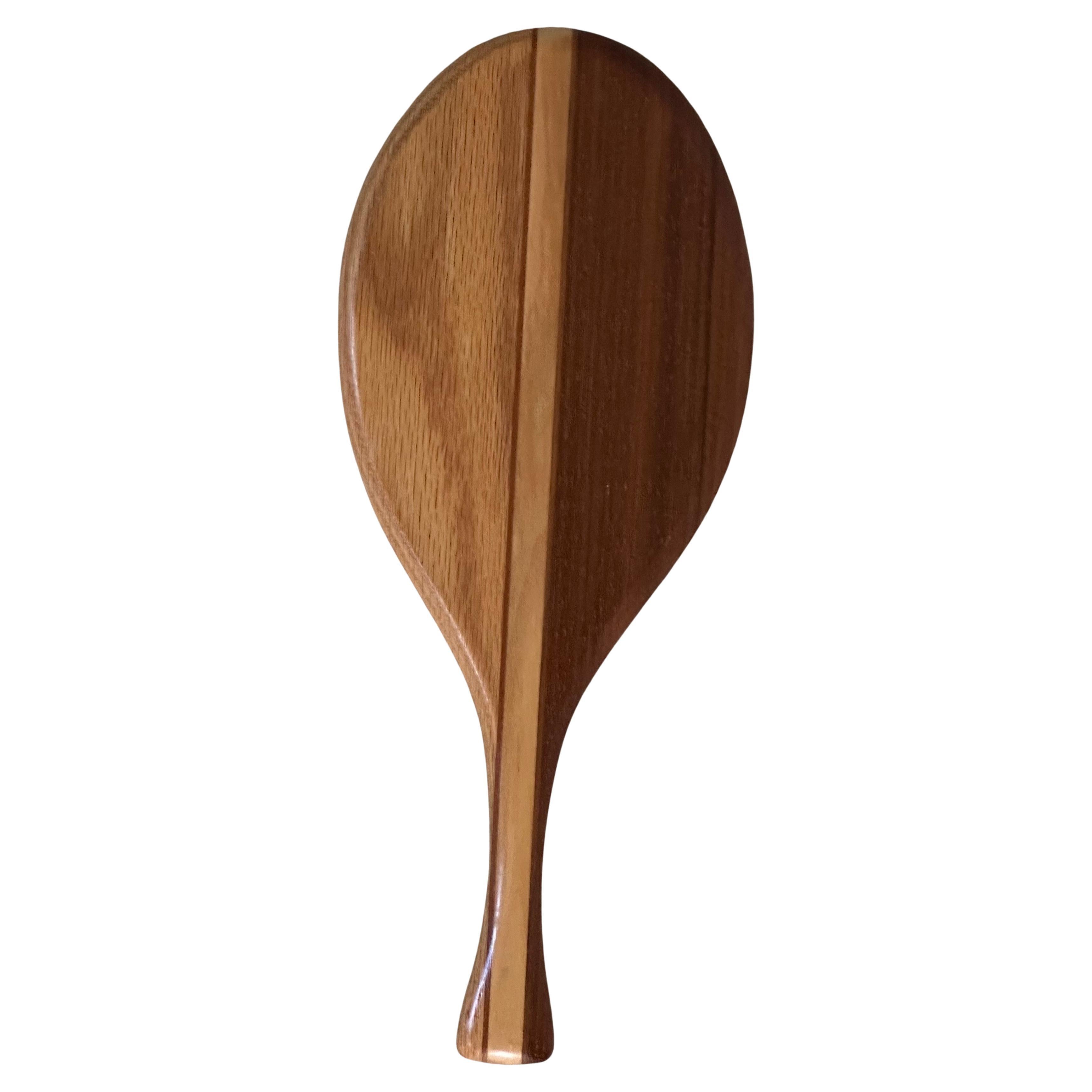 Vintage Hand-Crafted Mixed Woods Hand Spiegel (amerikanisch) im Angebot