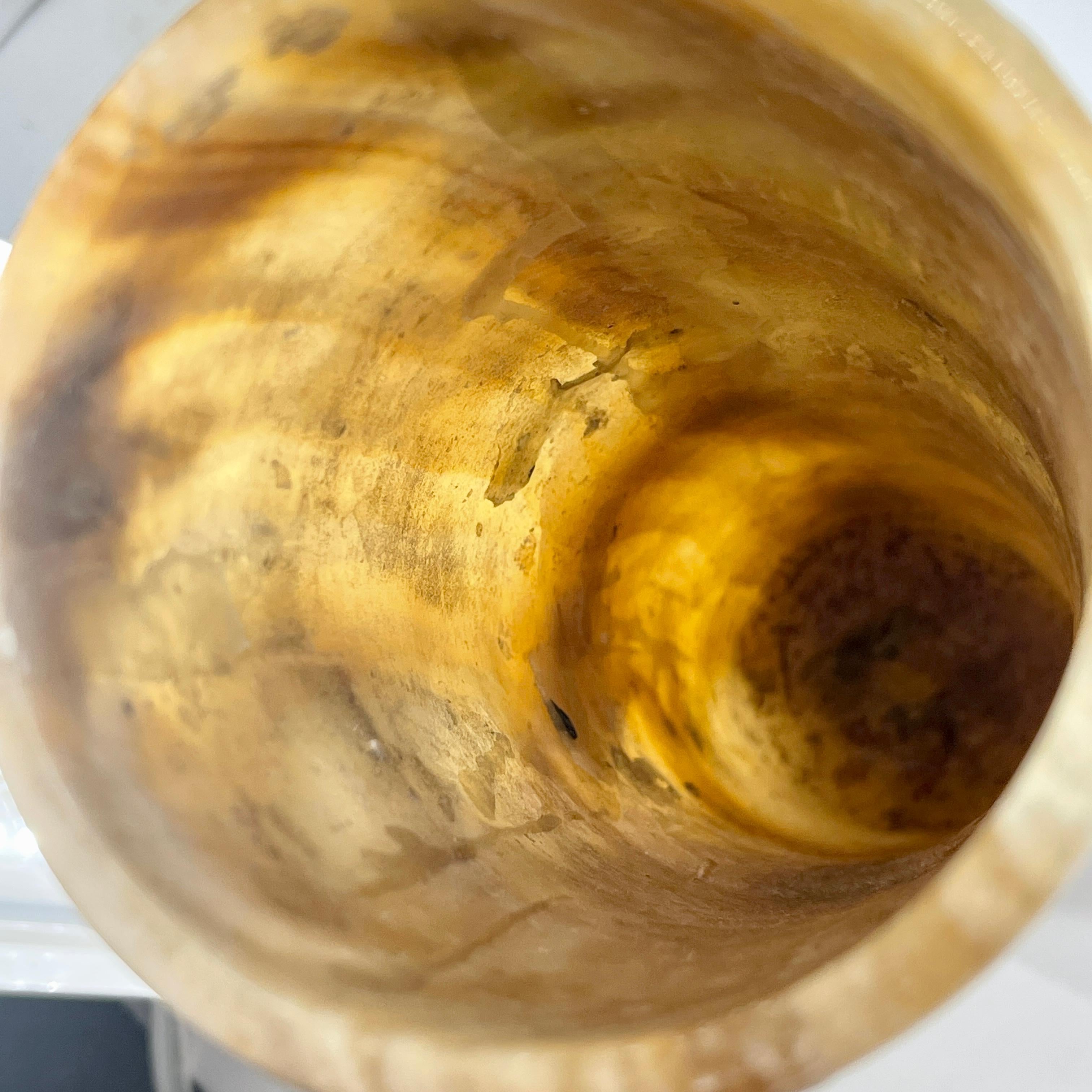 Vase décoratif cylindrique fabriqué à la main, Italie, années 1970 en vente 7
