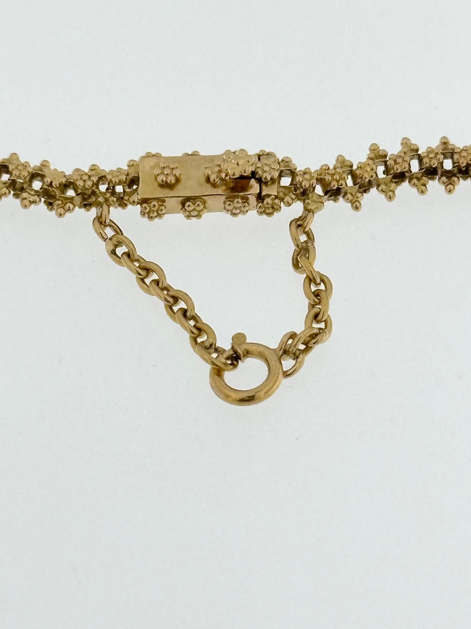 Handgefertigte portugiesische Vintage-Halskette aus Gelbgold (Kunsthandwerker*in) im Angebot