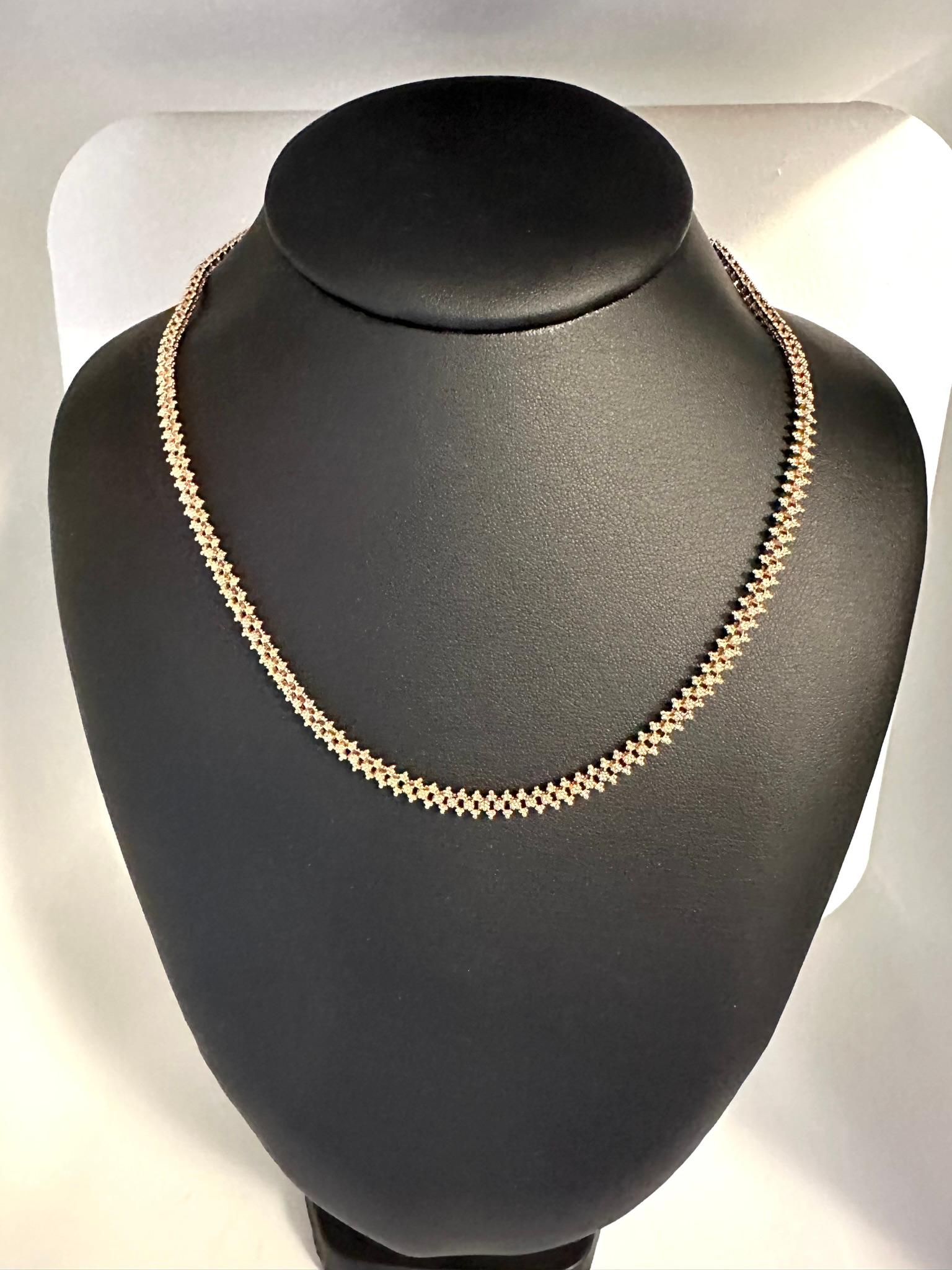 Women's or Men's Vintage Hand-Crafted Portuguese Necklace Yellow Gold For Sale