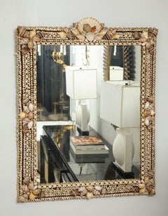 Vintage Handcrafted Shell Mirror